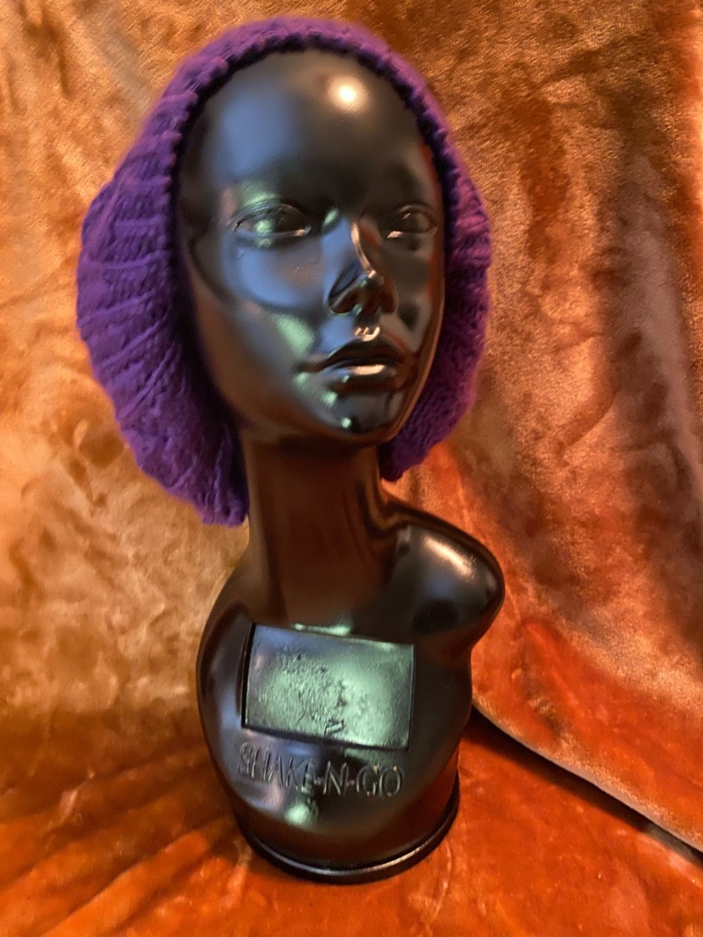 Purple Knit Slouchy Beanie